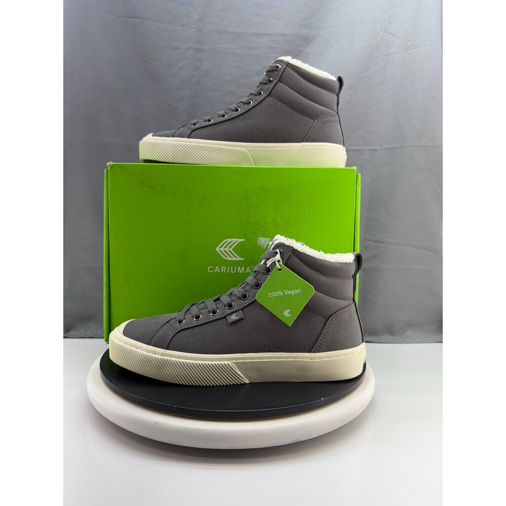Cariuma Gray High-Top Ankle Boots with Cream Sole